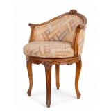 Louis XV Swivel Armchair w/ Geometric Patterns