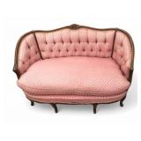French High Country Style Tufted Love Seat