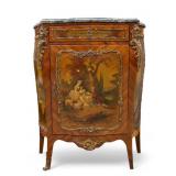 French Rosewood & Bronze Bureau w/ Marble Top