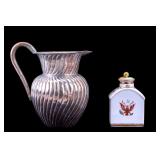 Copper Pitcher and Porcelain Jar