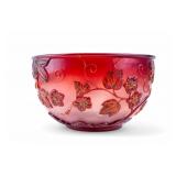 Large Resin Bowl with Raised Floral Design