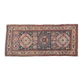 Kazak Vegetable-Dyed Silk Runner Rug