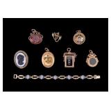 Victorian Gold Filled Jewelry, 8 Pc, Some Unmarked