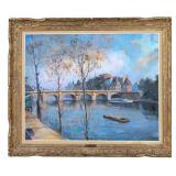 Francisco Baro Oil "La Seine au Pont Neuf"