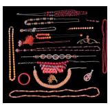 Amber, Coral, Jasper, Red Bead & Other Red Jewelry