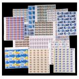 Vintage US Stamp Sheets (14) Including Historic