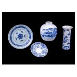 Chinese Blue & White Porcelain Grouping (4 Pc.)