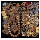 Gold Tone Jewelry Assortment (100+ Pieces)