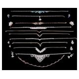 Vintage Rhinestone and Gold Tone Jewelry