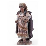 Deponirt Rare Form Statue Girl with Rat
