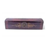 Chinese Leather Wrapped Pillow Box