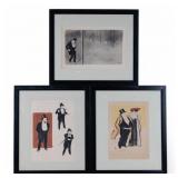 3 Georges Goursat aka SEM (1863-1934) Lithographs