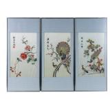 Three Framed Chinese Embroideries (3)