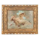 V. Tojetti (19th C) Awakening of Love Lithograph