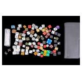 Vintage Dice Cubes + Texas Instruments Calculator