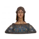 Antique Victoria Corvinia Terracotta Portrait Bust
