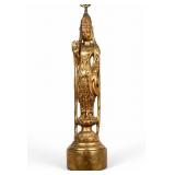 Guanyin Gilt Ceramic Lamp