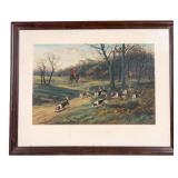"Breaking Covert"  Fox Hunting London Litho Print