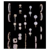 Judith Ripka & More Sterling Rhinestone Earrings