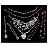 Polished Stone and Glass Beaded Necklaces