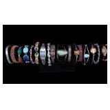 Sterling Silver Bracelets w/ Stones & Rhinestones