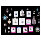 Sterling Silver Charms (12) & Pendants (12)