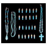 Blue Howlite Cross Pendant Necklace & More Jewelry