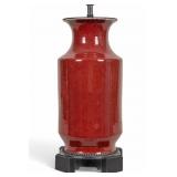 Sang De Bouef Oxblood Porcelain Lamp