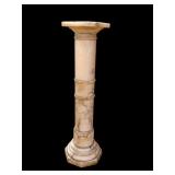 Marble Veined Pedestal Plant Stand KI#29