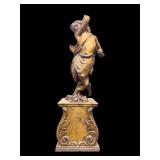 UPDATED PHOTO Scale Antique Figural Lamp w/ Base