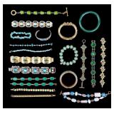 Alpaca Silver, Barse Thai, Blue & Green Bracelets