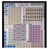 Vintage US Stamp Sheets (14) Including Historic