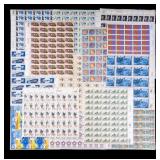 Vintage US Stamp Sheets (14) Incl. Historic