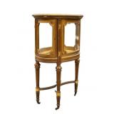 Neoclassical Oval Curio Cabinet