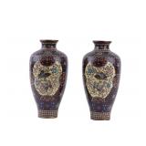 Japanese Cloisonne Vase Pair (2 Pc.)