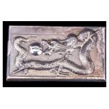 Silver Plate Chinese Dragon Cigarette Case
