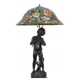 Auguste Moreau Bronze Pan Lamp