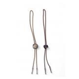 Sterling Ram Head & 1922 Peace Dollar Bolo Ties