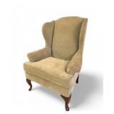 Queen Anne Style Upholstered Arm Chair (KI#34)