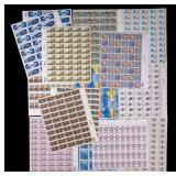 Vintage US Stamp Sheets (14) Incl. Historic Events
