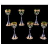 Moser Glass Bohemian Decorative Stemware (6)