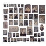 Early Tintype Photographs, Mostly Children (~50)