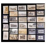 Early U.S. Black & White Horse Carriage Postcards