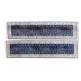 Chinese Silk on Silk Runner Rugs (2)