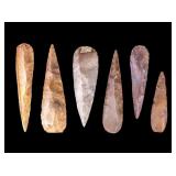 Neolithic Tilemsi Flint & Knife Artifacts (6 Pc.)