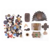 Buttons and Vintage Belt Buckles