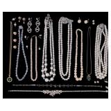 Rhinestone and Vintage Pearls