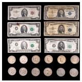 U.S. Silver Certificates + Eisenhower Dollars