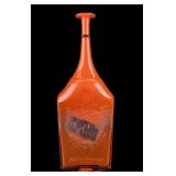 Large Hand Blown Kosta Boda Vase in Orange