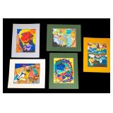 Outsider Art Prints, Signed (5)